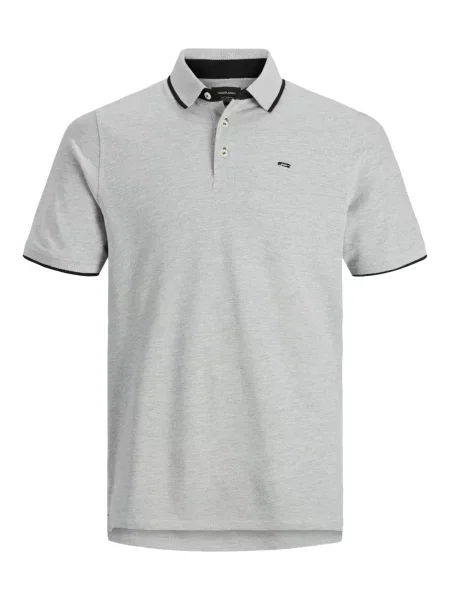 JACK & JONES Majica JJEPaulos temno bež / svetlo siva / črna bela