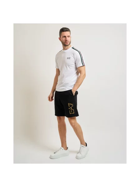 Bermudy Emporio Armani z logo czarne