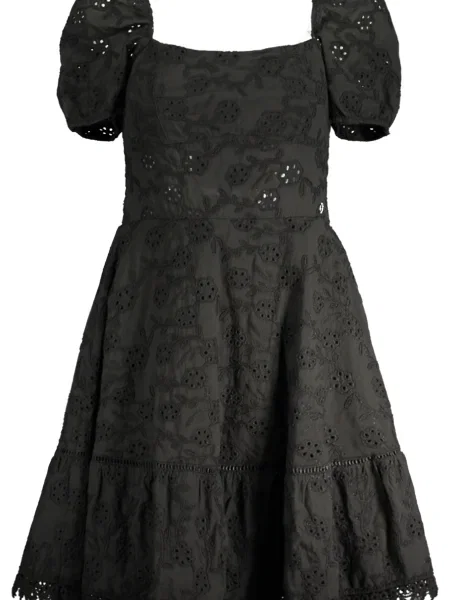 Rochie din denim Guess Jeans scurtă de costum negru