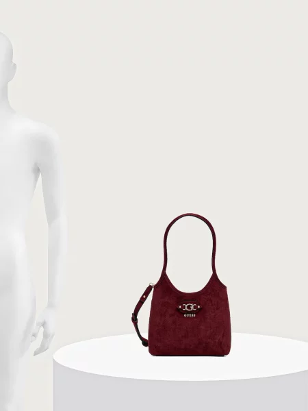 Замшевая сумка через плечо Guess