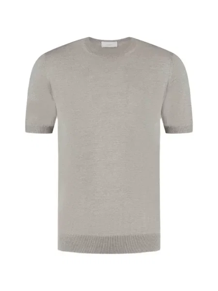 Žebrované tričko Marco Pescarolo šedé