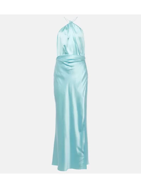 Rochie The Sei de mătase albastru