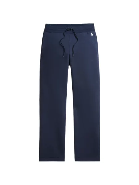 Fleece polo Polo Ralph Lauren με κέντημα με λαιμόκοψη v κόκκινο