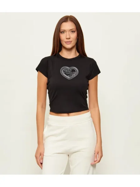 Hugo Blue Tricou Dichroma_B | Cropped Fit negru