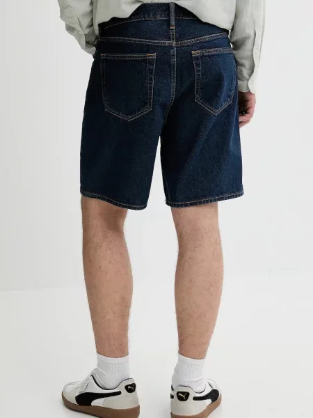 Džínové šortky Abercrombie & Fitch tmavomodrá