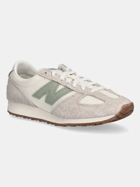 New Balance sneakers din piele întoarsă bej