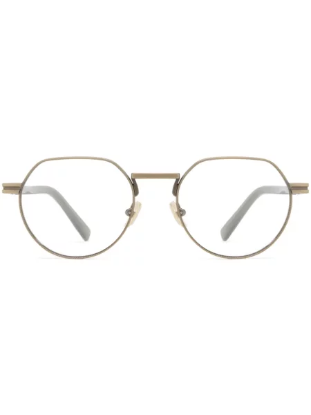 Ochelari de soare Zegna cu imprimeu geometric auriu