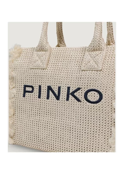 Shopperka Pinko pleciona beżowa