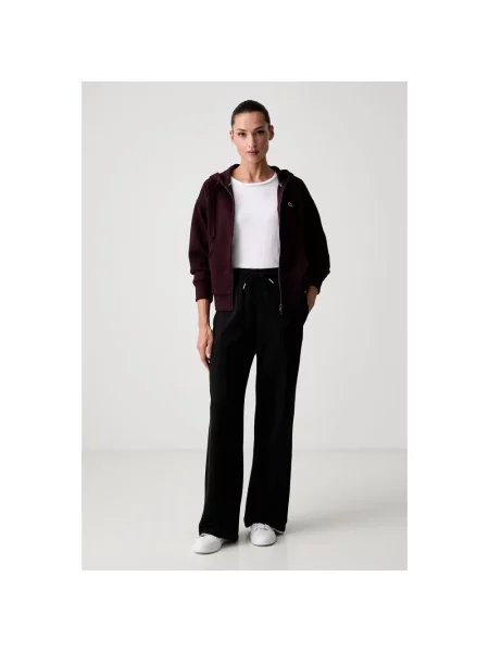Bluza z kapturem Lacoste z kapturem czerwona