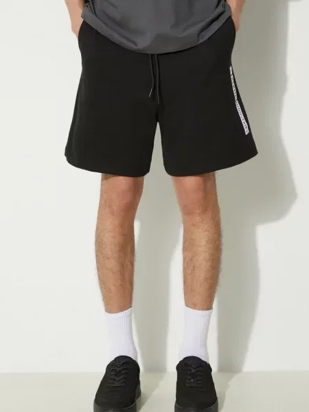 Alpha Industries pantaloni scurti din Flock Logo negru
