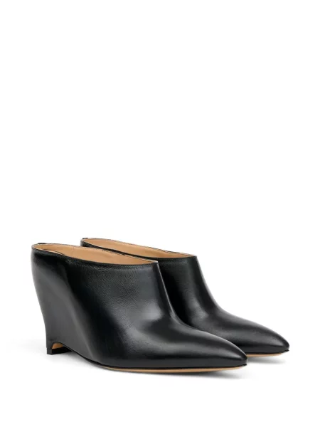 Papuci tip mules Maison Margiela cu pană negru