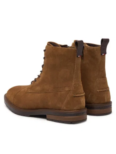 Tommy Hilfiger Gležnjarji Cleated Hilfiger Sde Moc Boot Temno rjava