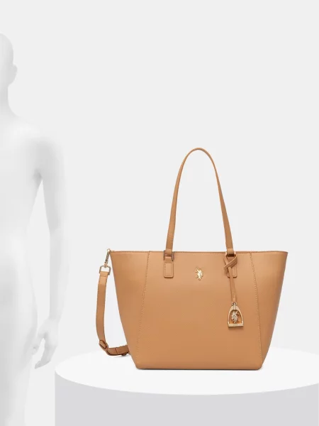 Műbőr shopper táska U.s. Polo Assn. barna