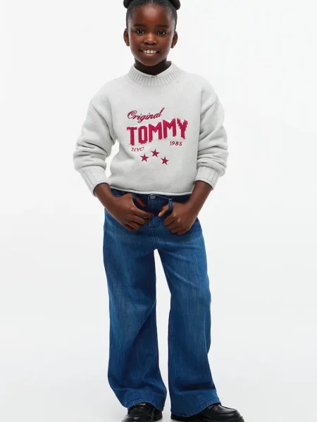 Tommy Hilfiger дънки wide leg за деца MABEL синьо