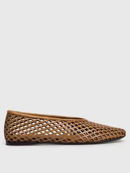 Кожаные балетки Proenza Schouler с перфорацией коричневые