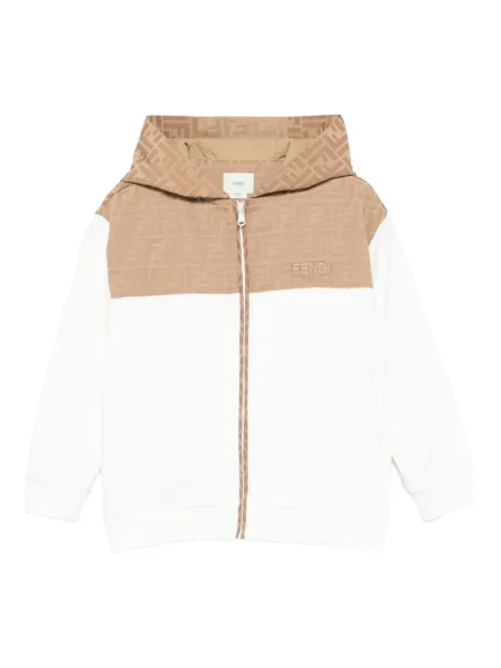 Bluza z kapturem dziecięca Fendi biała