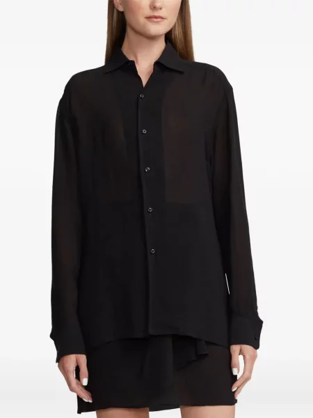 Cămașă Ralph Lauren Collection lungă negru