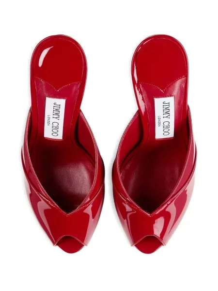 Papuci tip mules Jimmy Choo roșu