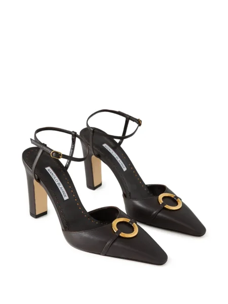 Pantofi cu toc Manolo Blahnik maro