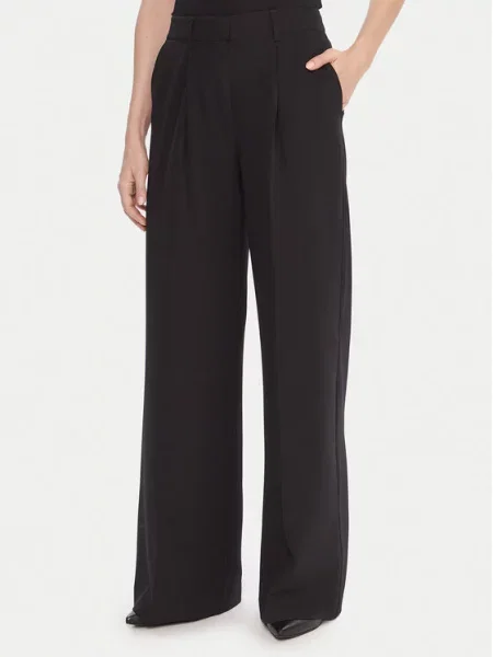 BOSS Spodnie palazzo Wide Leg czarny