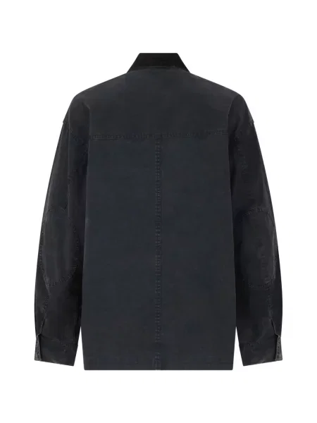 Gulerat geacă Marant de catifea cord negru