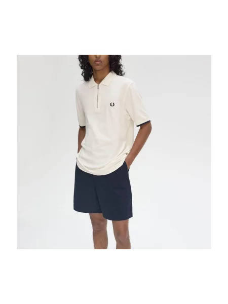 Tricou Fred Perry din crep bej