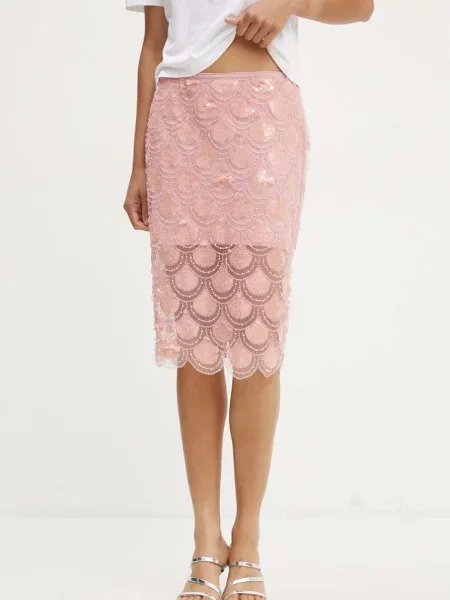 ROTATE Fustă tip creion Dula roz