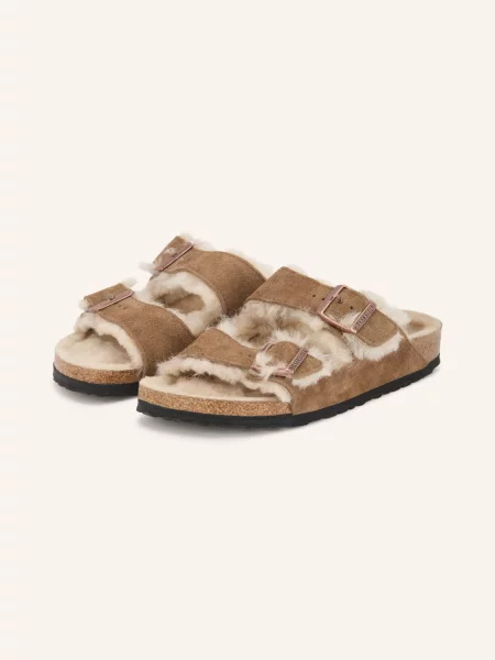 Birkenstock Pantofle Arizona Shearling hnědá