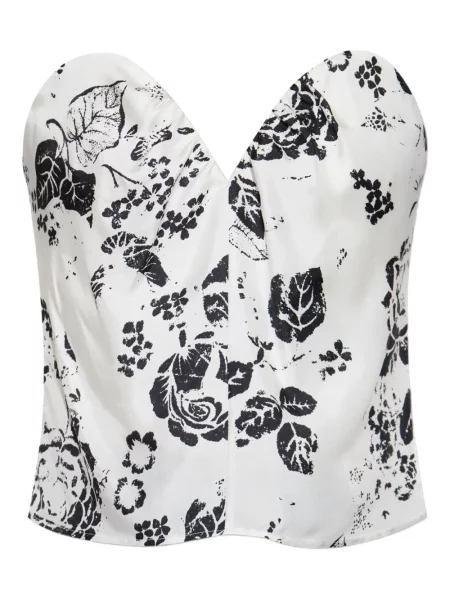 Sutien Max Mara cu model floral cu imagine alb