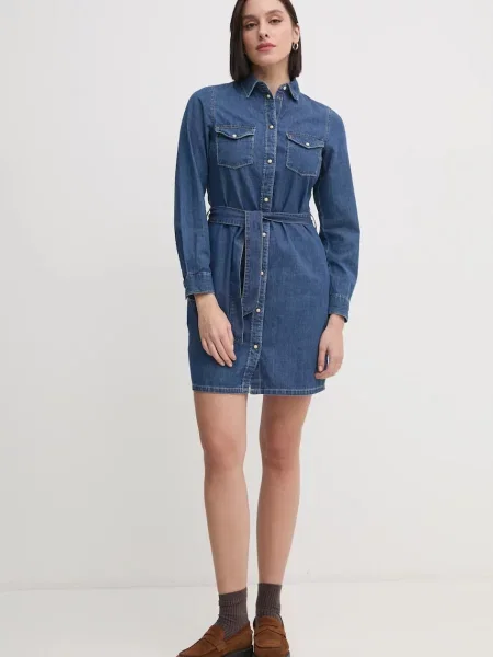Костюмное мини джинсовое платье Pepe Jeans
