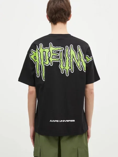 Футболка Aape с принтом черная