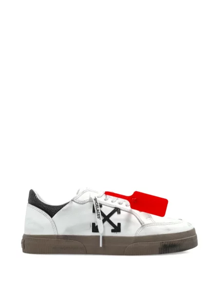 Sneakerși Off-white din piele alb