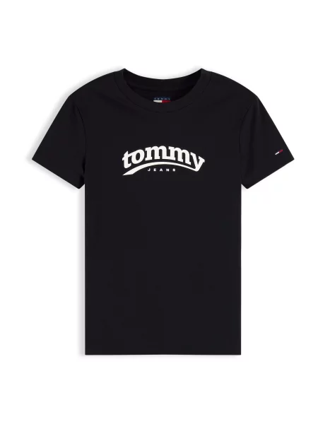Tommy Jeans Tricou ESS negru alb