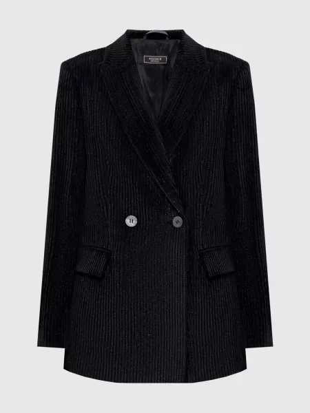 Двобортний вельветовий жакет Peserico чорний
