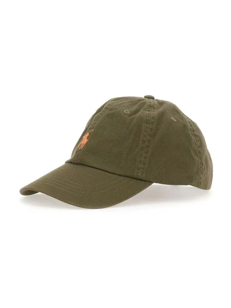 Czapka z daszkiem Ralph Lauren Classic Sport pomarańczowa zielona