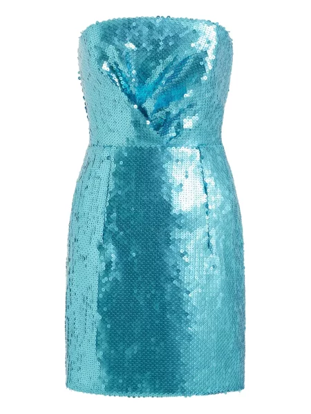 Rochie mini 16arlington cu paiete de costum albastru