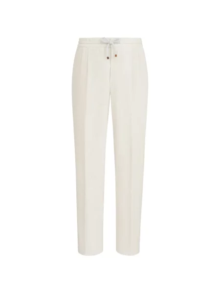 Pantaloni Brunello Cucinelli de catifea cord cu cordon