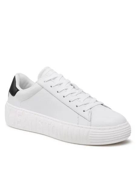 Tenisice Tommy Jeans Leather Outsole White YBR bijela
