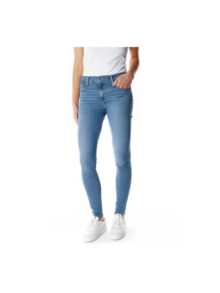 Skinny jeansy skinny Levi's 720 niebieskie