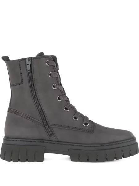 Botine Gabor cu șireturi din dantelă chunky gri