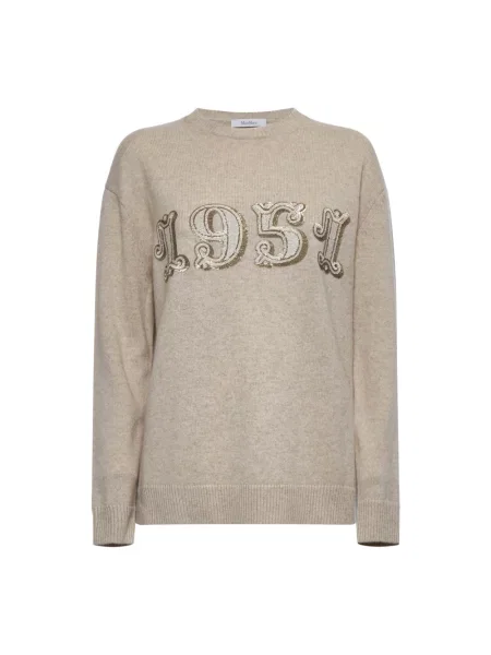 Sweter Max Mara wełniany beżowy