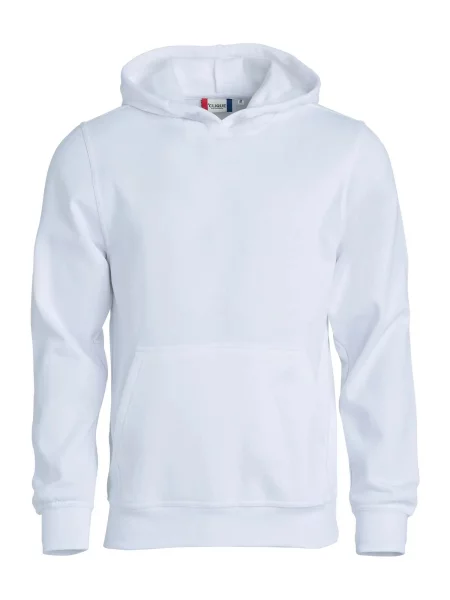 Clique Basic Hoody Junior – bluza z kapturem anti-pilling – biała