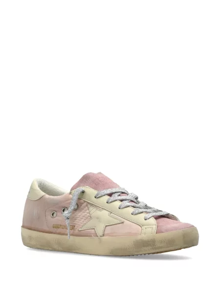 Маратонки Golden Goose с протрити краища розово