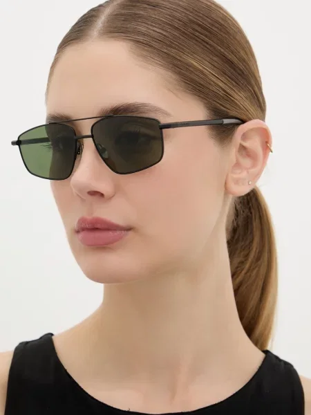 AllSaints okulary przeciwsłoneczne pilotki Virgo czarne