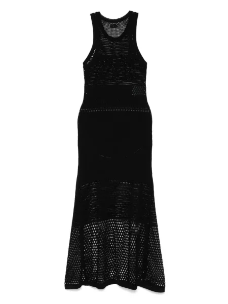 Rochie din denim Moschino Jeans tricotate până la genunchi de costum negru