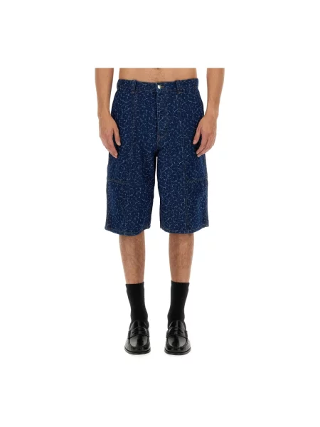 Bermudy Maison Kitsune niebieskie