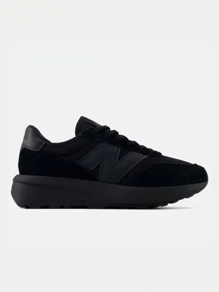 Кожаные повседневные кроссовки New Balance черные