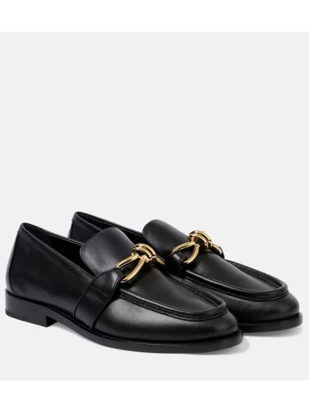 Pantofi loafer Bottega Veneta din piele negru