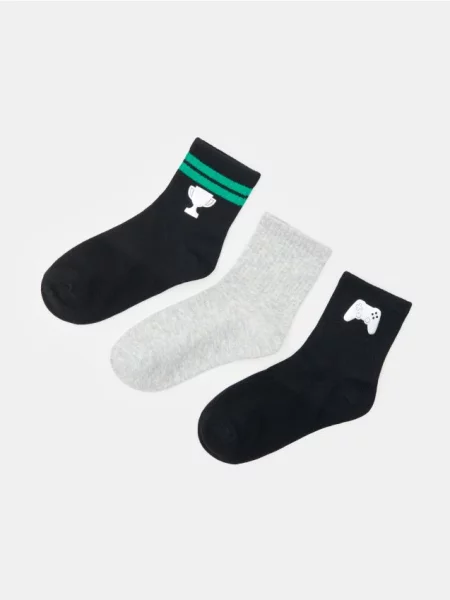 Sinsay Ponožky s herním motivem 3 pack vícebarevná