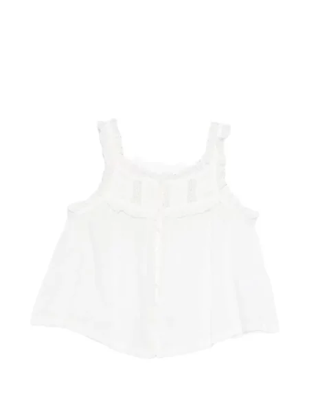 Top Dôen fără mâneci alb